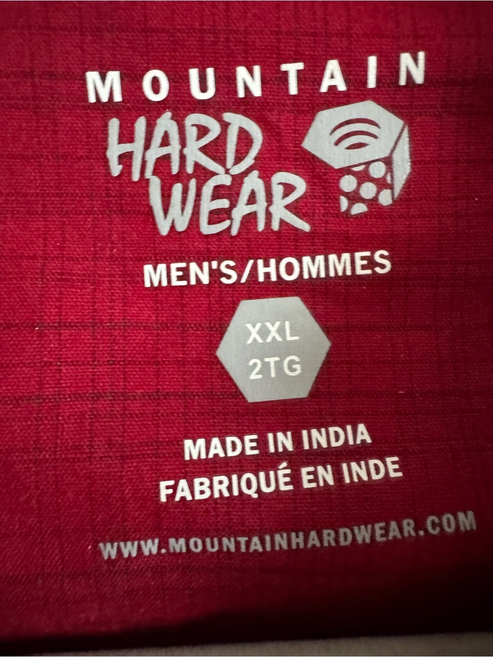 Mountain Hardwear Men's Crimson Button Down Shirt with White Logo